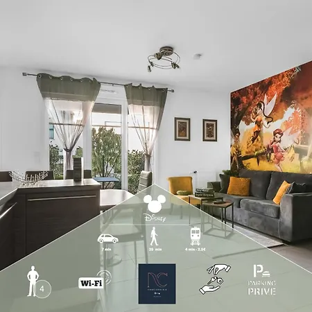 Apartment Disneyland-paris 4 Pers, Parking, Wifi,